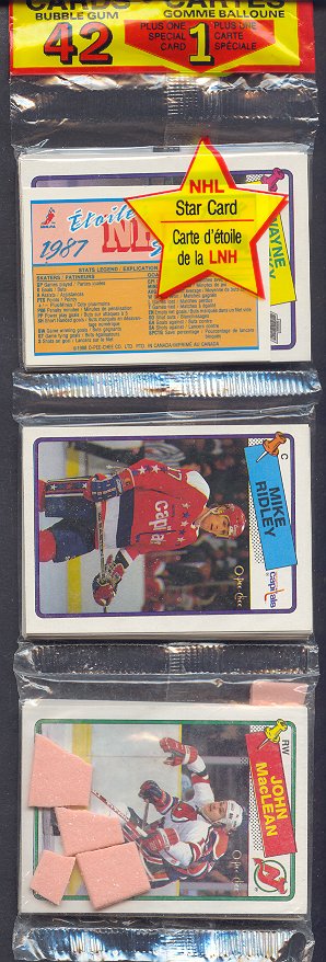 1988/89 OPC O-Pee-Chee Hockey Unopened Rack Pack (Gretzky T)