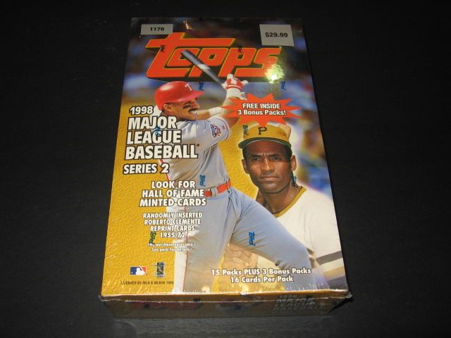 1998 Topps Baseball Series 2 Blaster Box (18/6)