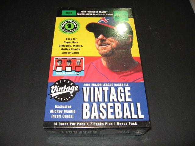 2001 Upper Deck Vintage Baseball Blaster Box (8/10)