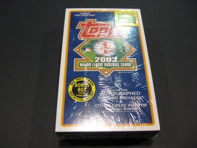 2003 Topps Baseball Series 1 Blaster Box (11/6)