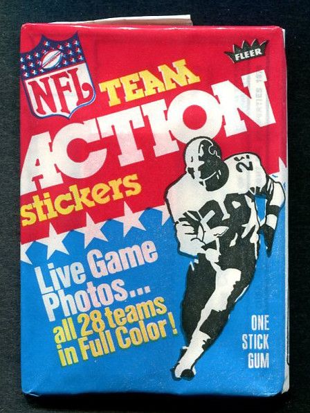 1976 Fleer Football Stickers Unopened Wax Pack
