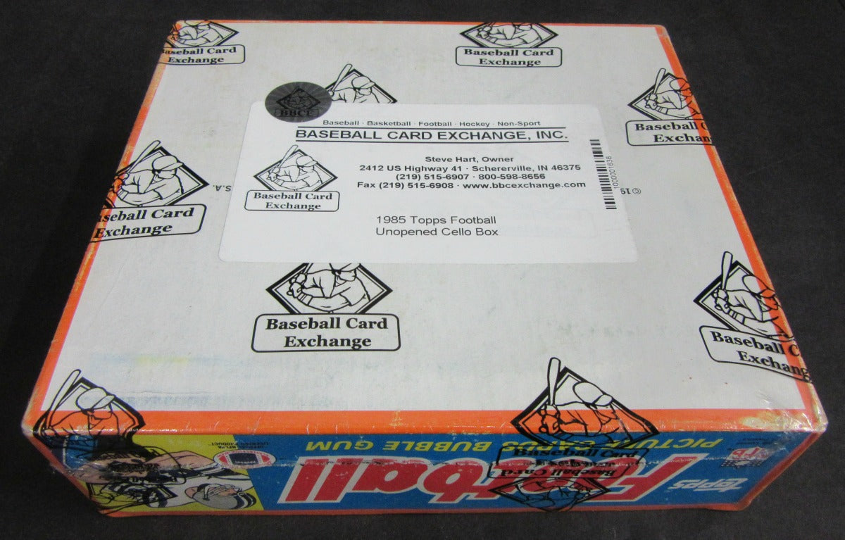 1985 Topps Football Unopened Cello Box (BBCE) (Non X-Out)