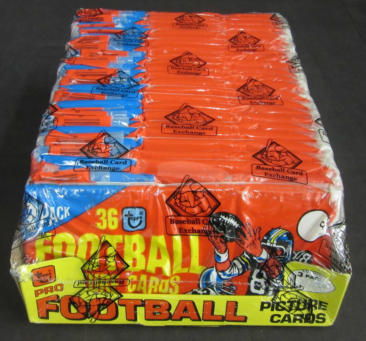 1981 Topps Football Unopened Grocery Rack Pack Box (BBCE)