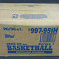 1995/96 Topps Basketball Series 1 Case (Hobby) (20 Box)