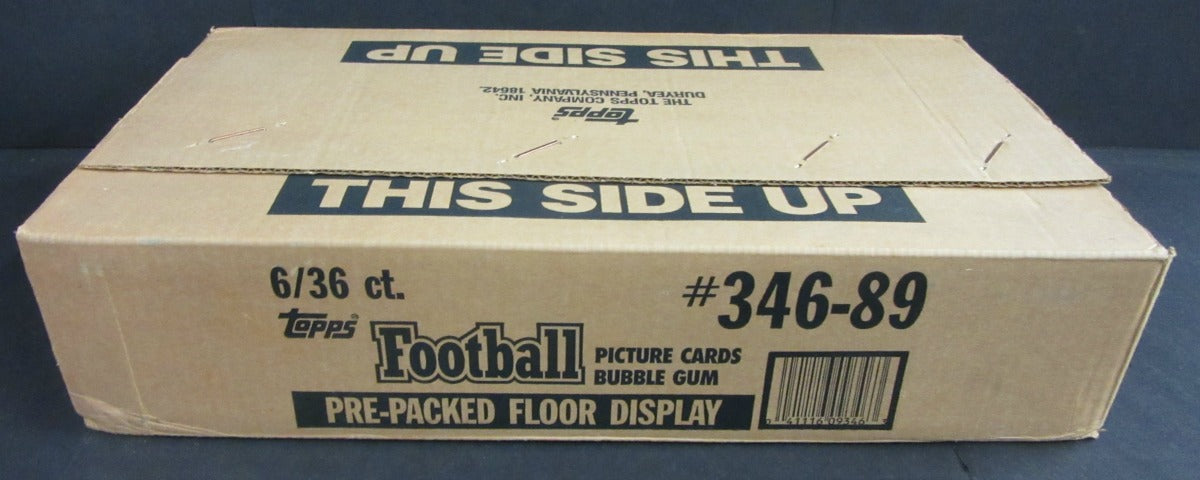 1989 Topps Football Wax Box Display Case (6 Box) (Sealed)