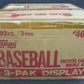 1981 Topps Baseball Grocery Rack Pack Case (192 Count)