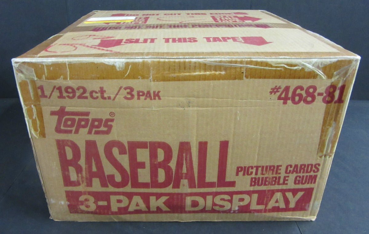 1981 Topps Baseball Grocery Rack Pack Case (192 Count)