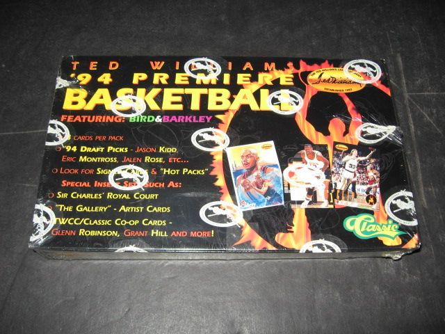 1994 Classic Ted Williams Basketball Box