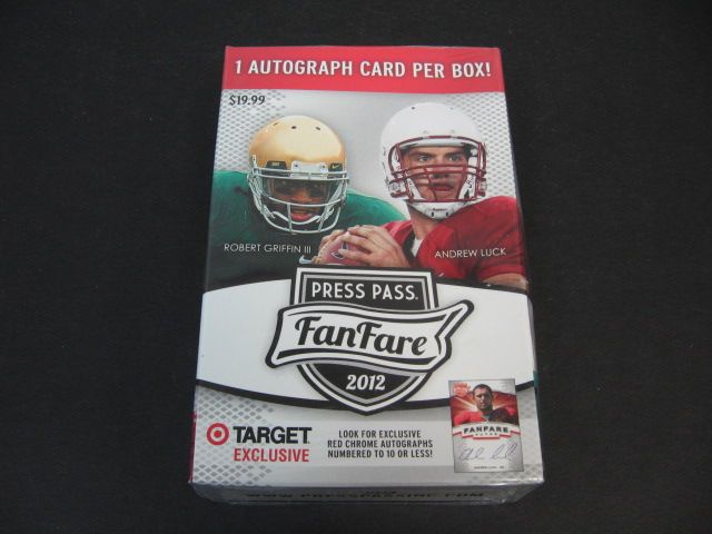 2012 Press Pass Fan Fare Football Blaster Box (Target) (1 autograph)