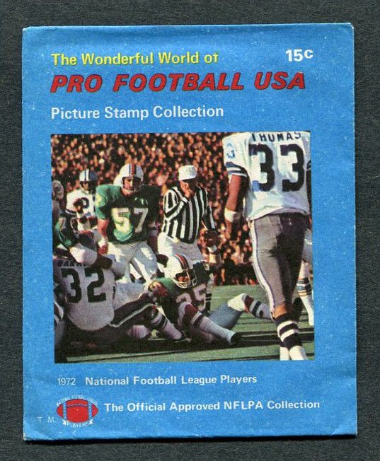 1972 NFLPA Football Stamps Unopened Pack
