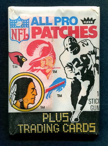 1977 Fleer Football Patches Unopened Wax Pack