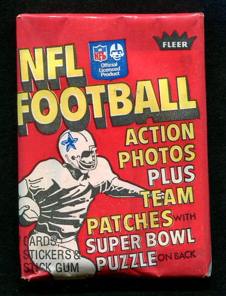 1978 Fleer Football Patches Unopened Wax Pack