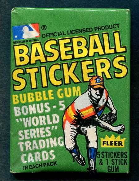 1980 Fleer Baseball Stickers Unopened Wax Pack