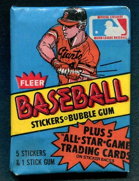 1981 Fleer Baseball Stickers Unopened Wax Pack