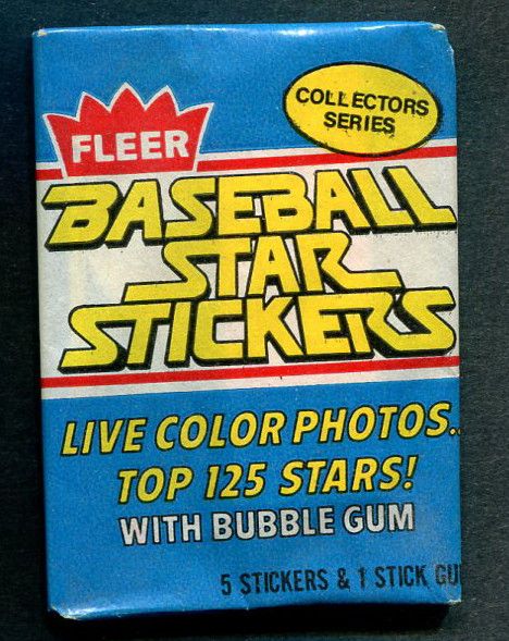 1981 Fleer Baseball Star Stickers Unopened Wax Pack