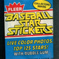 1981 Fleer Baseball Star Stickers Unopened Wax Pack
