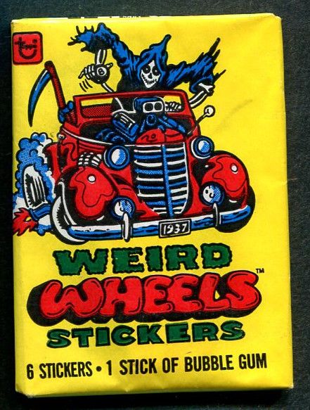 1980 Topps Weird Wheels Stickers Unopened Wax Pack
