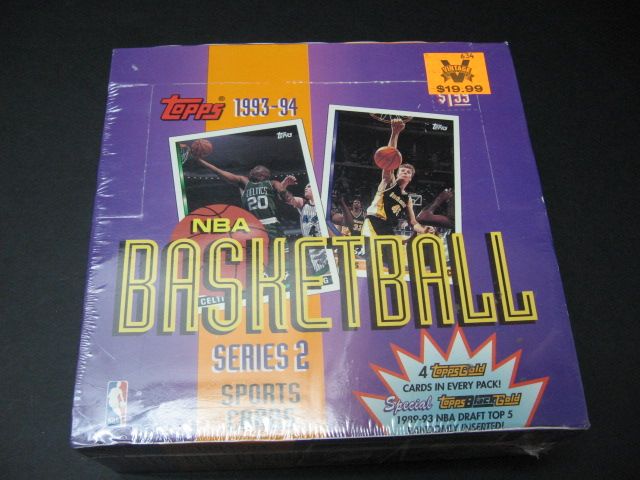 1993/94 Topps Basketball Series 2 Jumbo Box