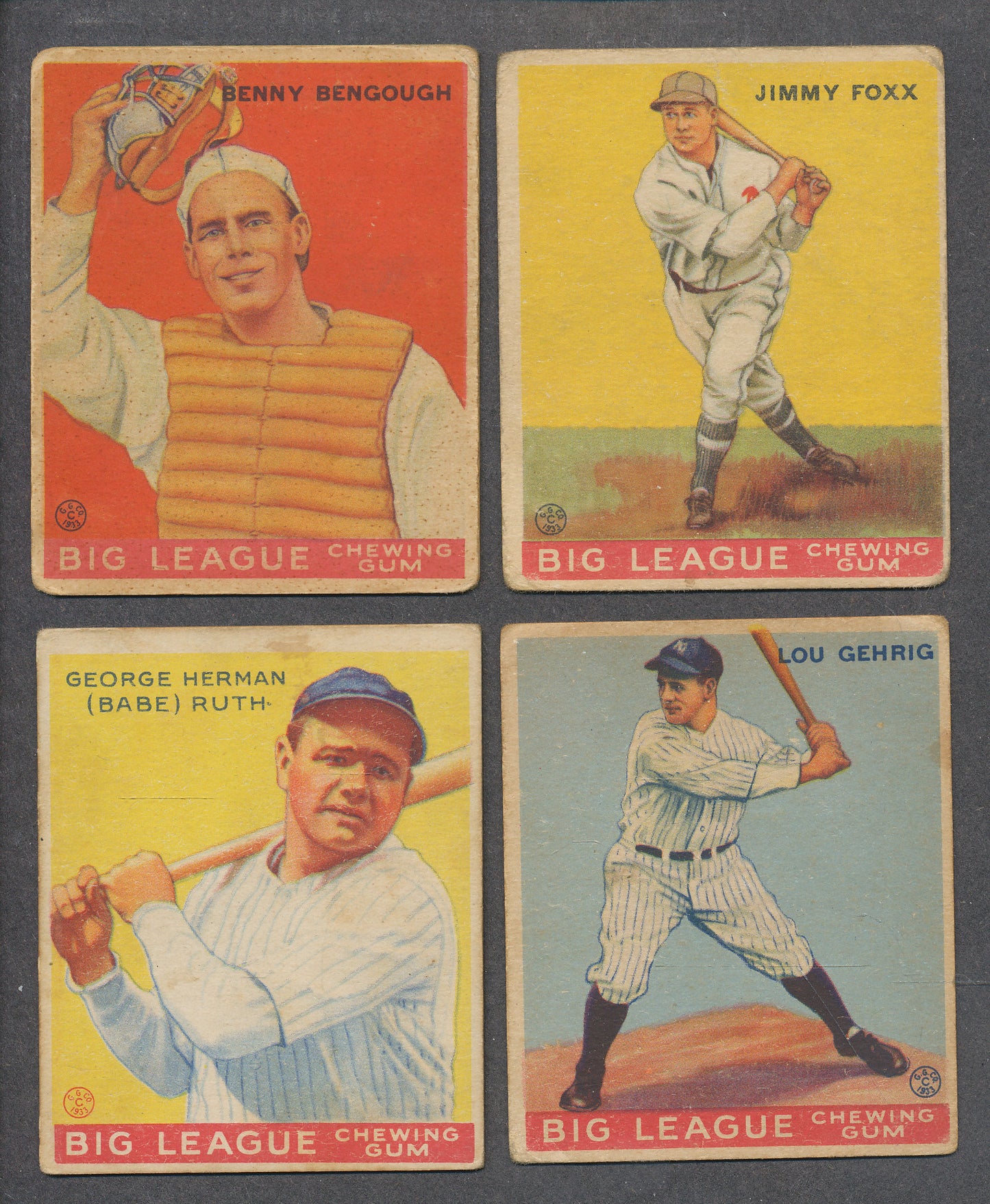 1933 Goudey Baseball Near Set PR VG