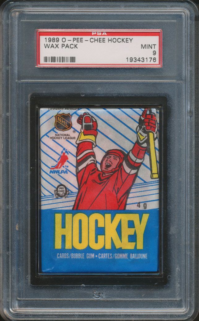 1989/90 OPC O-Pee-Chee Hockey Wax Pack PSA 9