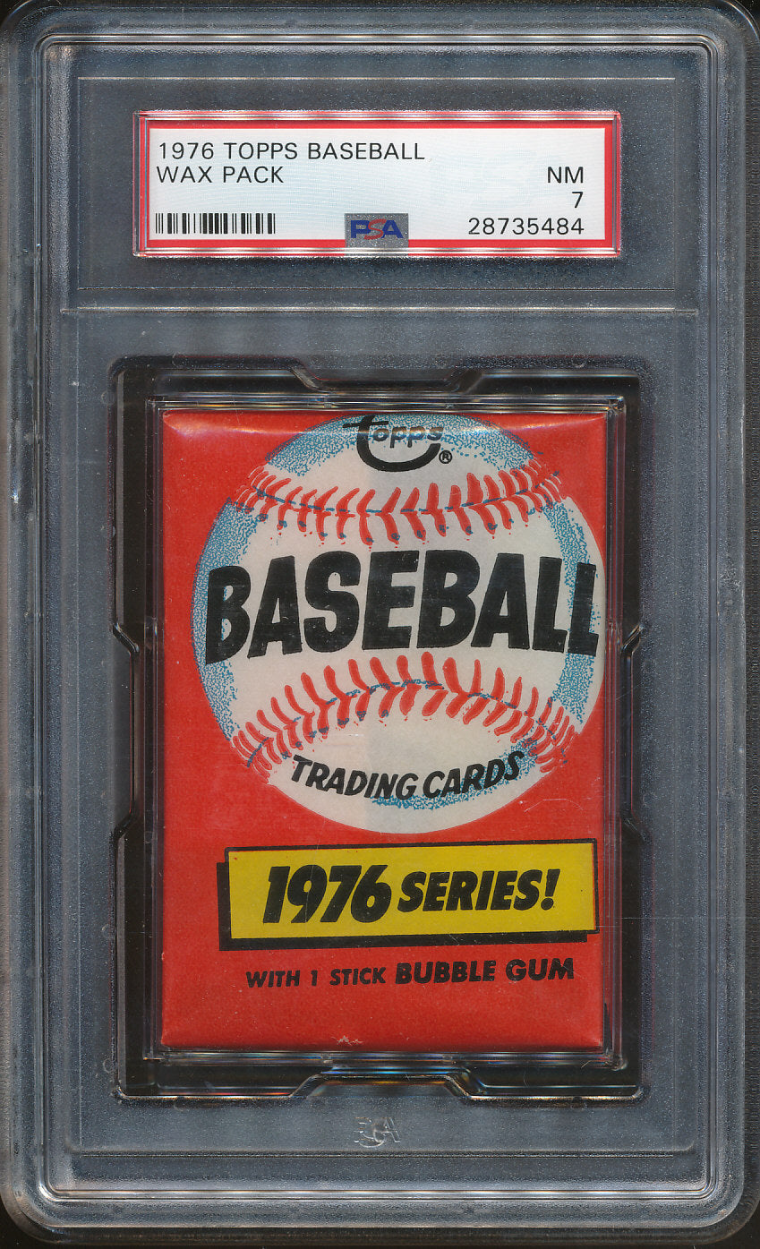 1976 Topps Baseball Unopened Wax Pack PSA 7 (1976 Series)