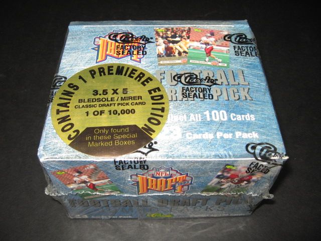 1993 Classic Football Draft Picks Jumbo Box