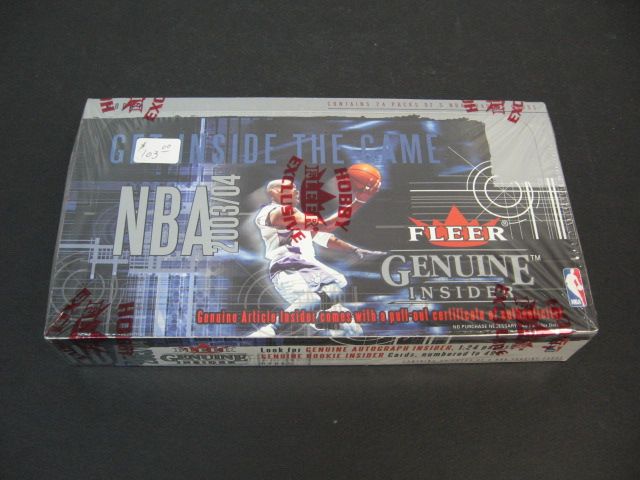 2003/04 Fleer Genuine Insider Basketball Box (Hobby)