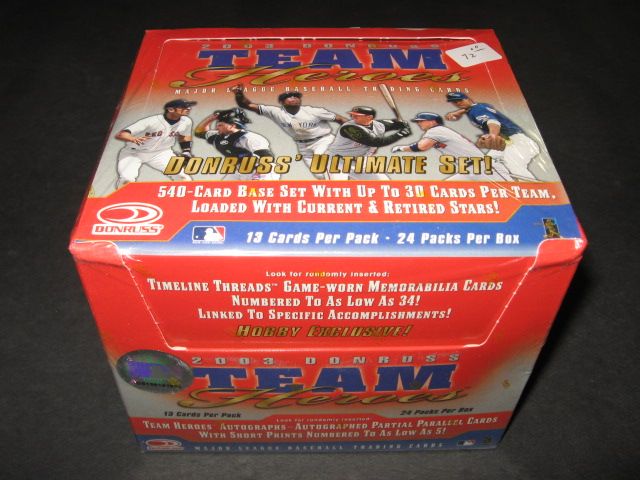 2003 Donruss Team Heroes Baseball Box (Hobby)