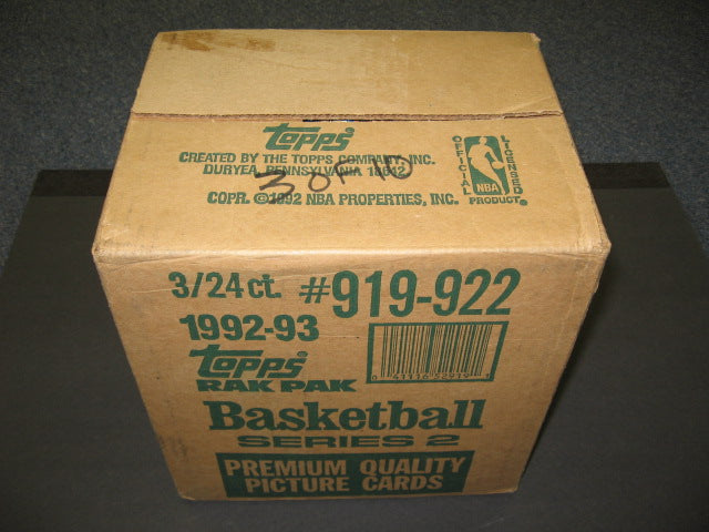 1992/93 Topps Basketball Series 2 Rack Case (3 Box)