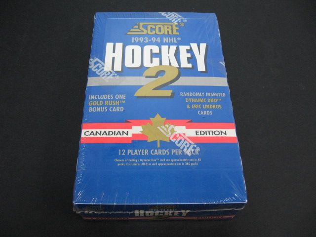 1993/94 Score Hockey Series 2 Box (Canada)