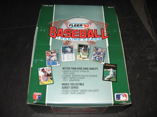 1992 Fleer Baseball Rack Box