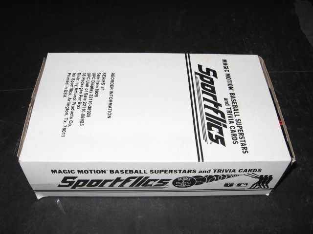 1986 Sportflics Baseball Box (Authenticate)