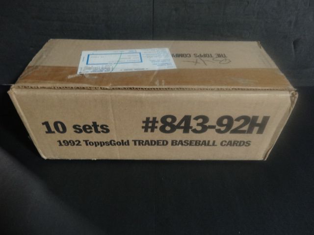 1992 Topps Baseball Traded Gold Factory Set Case (10 Count)