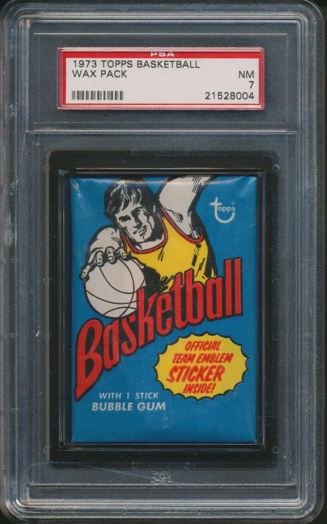 1973/74 Topps Basketball Unopened Wax Pack PSA 7