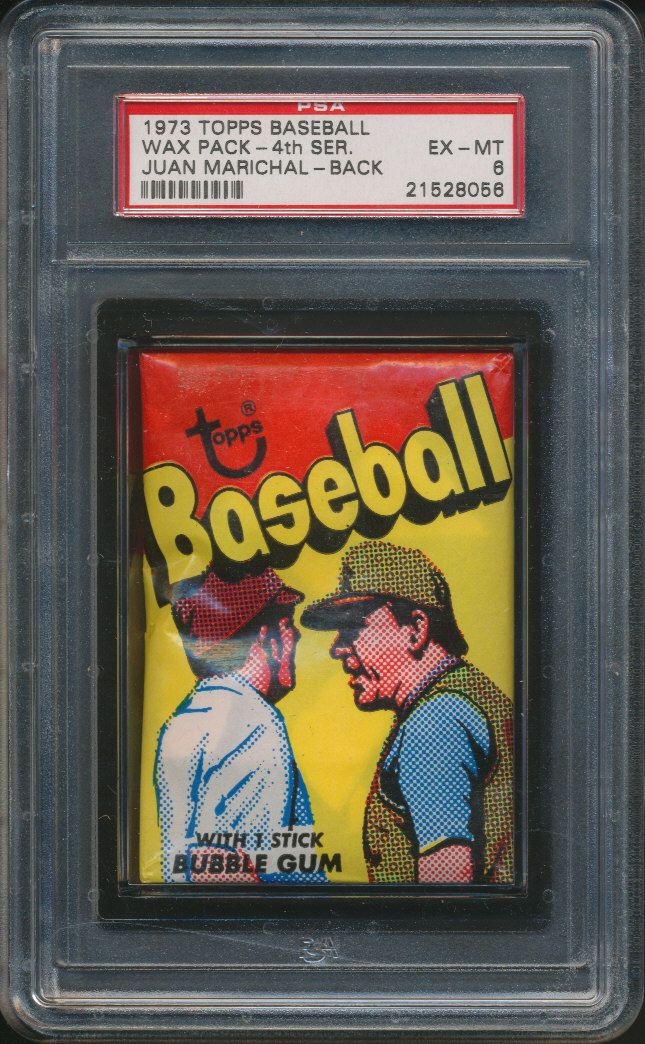 1973 Topps Baseball Unopened Series 4 Wax Pack PSA 6