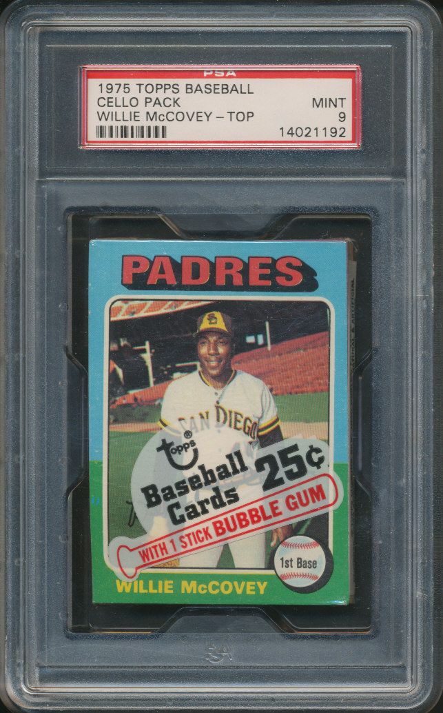 1975 Topps Baseball Unopened Cello Pack PSA 9