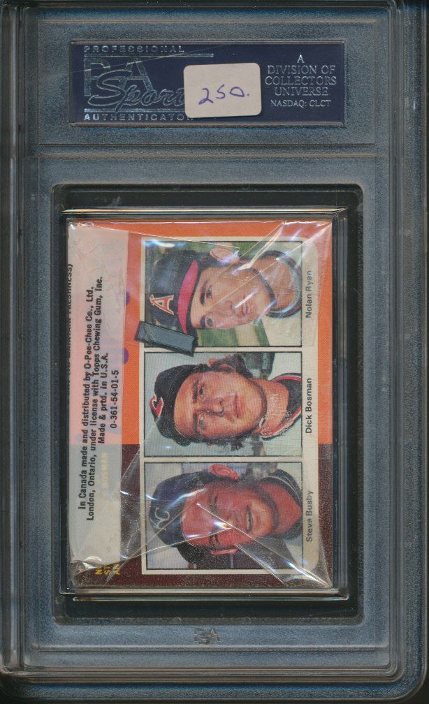 1975 Topps Baseball Unopened Cello Pack PSA 9