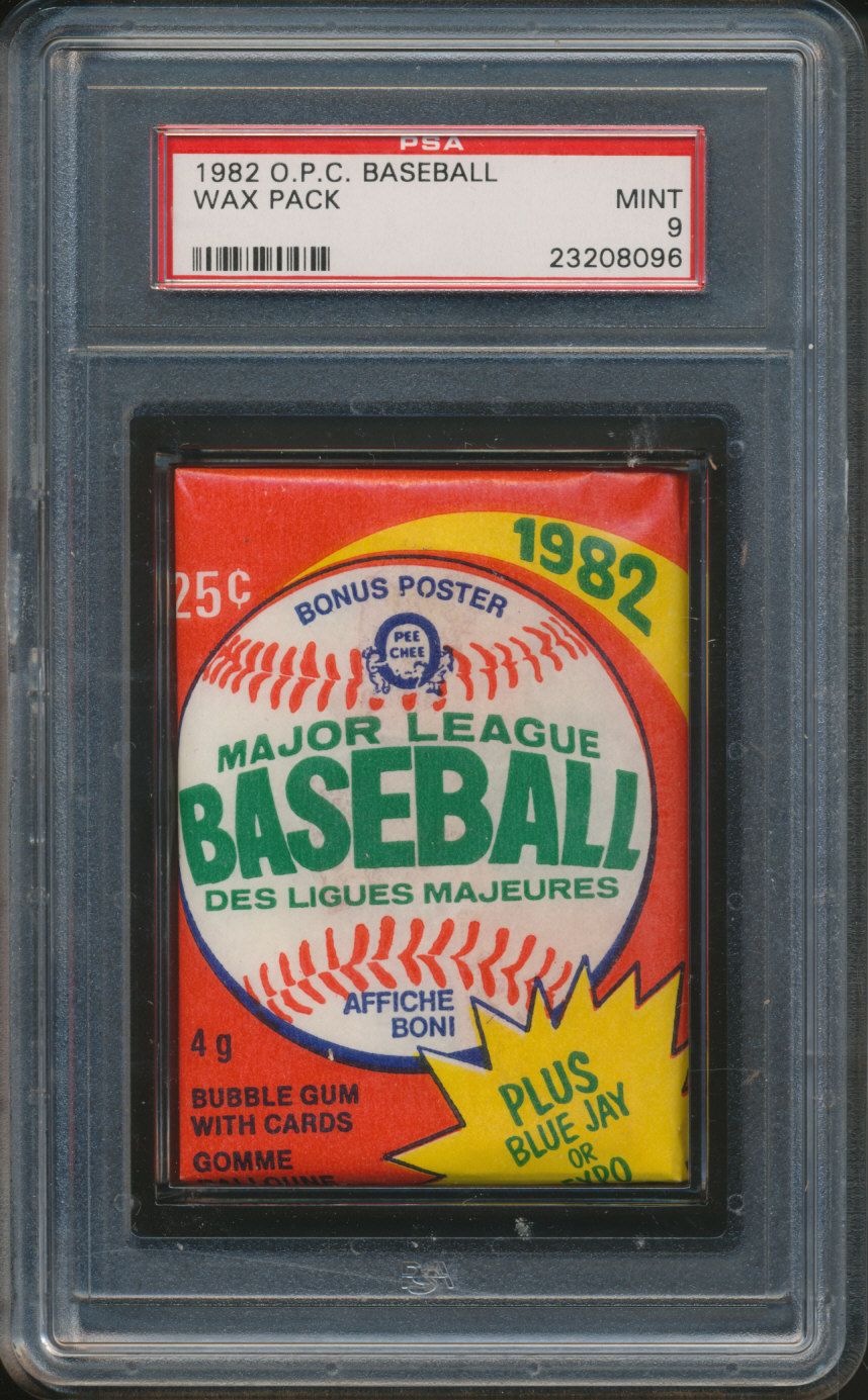 1982 OPC O-Pee-Chee Baseball Unopened Wax Pack PSA 9