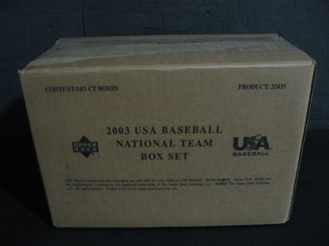 2003 Upper Deck USA Baseball National Team Factory Set Case (25 Sets)