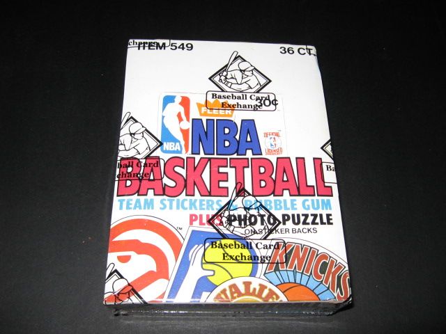 1981/82 Fleer Stickers Basketball Unopened Wax Box