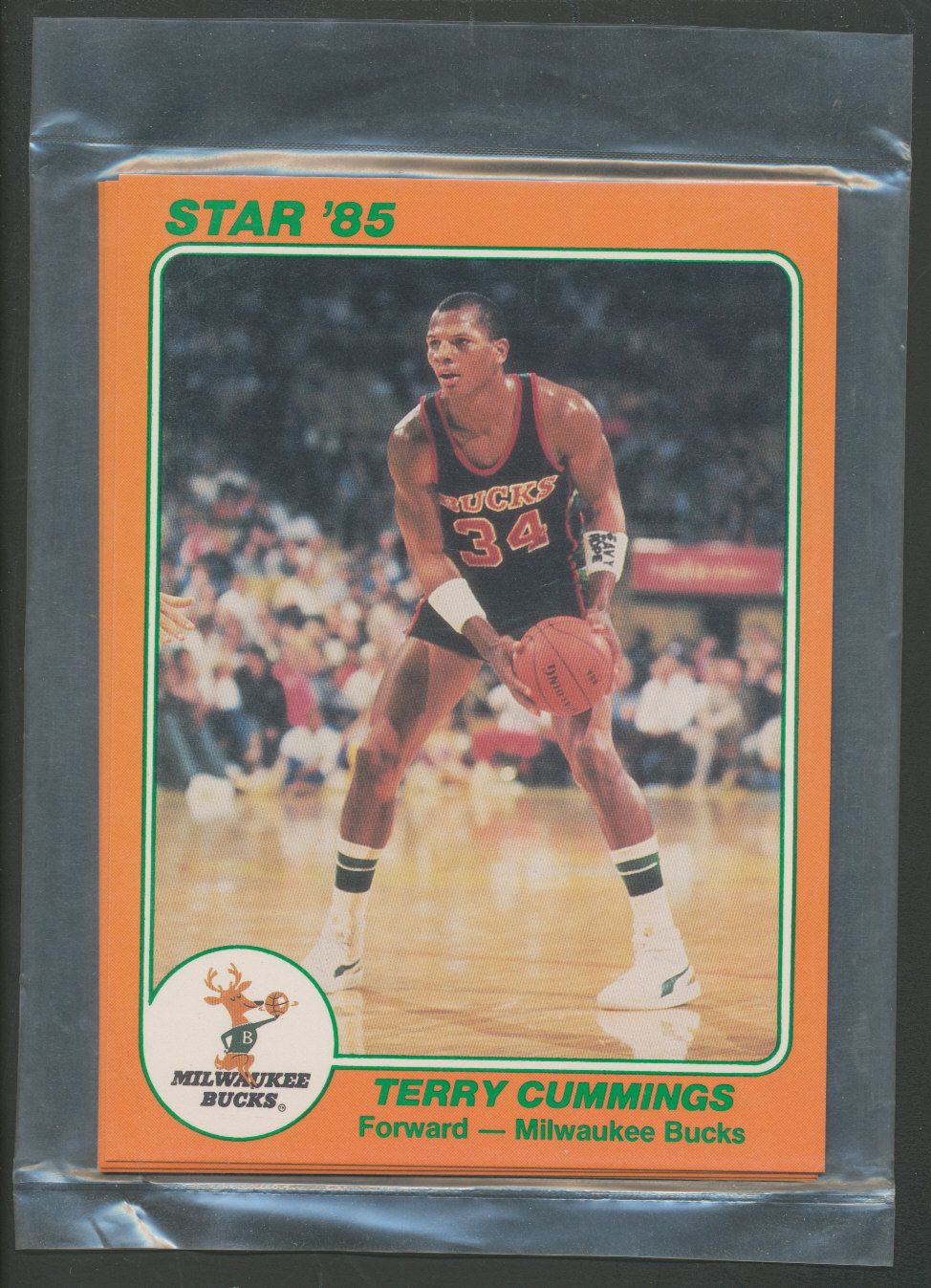 1985 Star Basketball Bucks Team 5x7 Complete Bagged Set