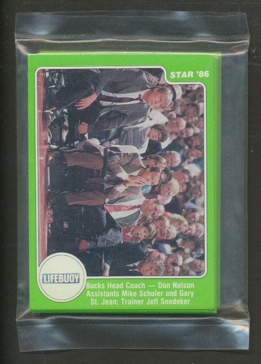1986 Star Basketball Bucks Lifebouy Complete Bagged Set