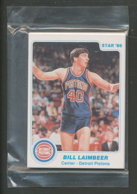 1985/86 Star Basketball Pistons Complete Bagged Set