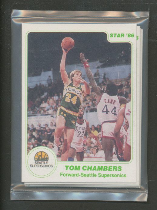 1985/86 Star Basketball Supersonics Complete Bagged Set