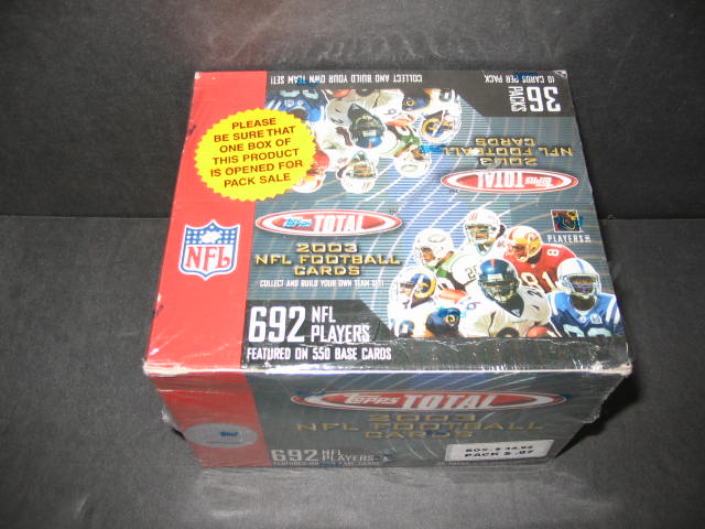 2003 Topps Total Football Box (Retail)