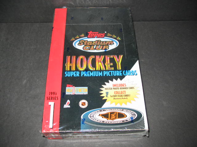 1993/94 Topps Stadium Club Hockey Series 1 Box (24/14)
