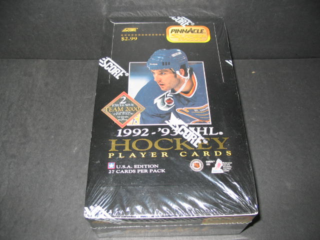 1992/93 Pinnacle Hockey Jumbo Box (U.S.)