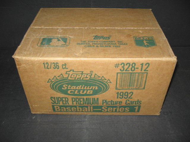 1992 Topps Stadium Club Baseball Series 1 Case (12 Box)