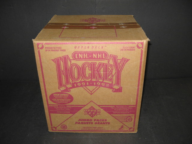 1991/92 Upper Deck Hockey High Series Jumbo Case (French) (24 Box) (79433)