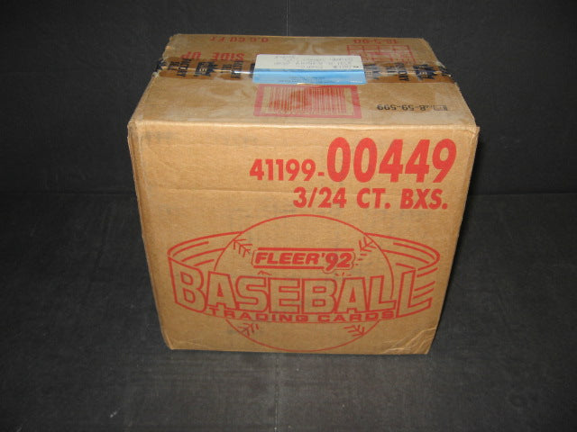 1992 Fleer Baseball Rack Pack Case (3 Box) (00449)